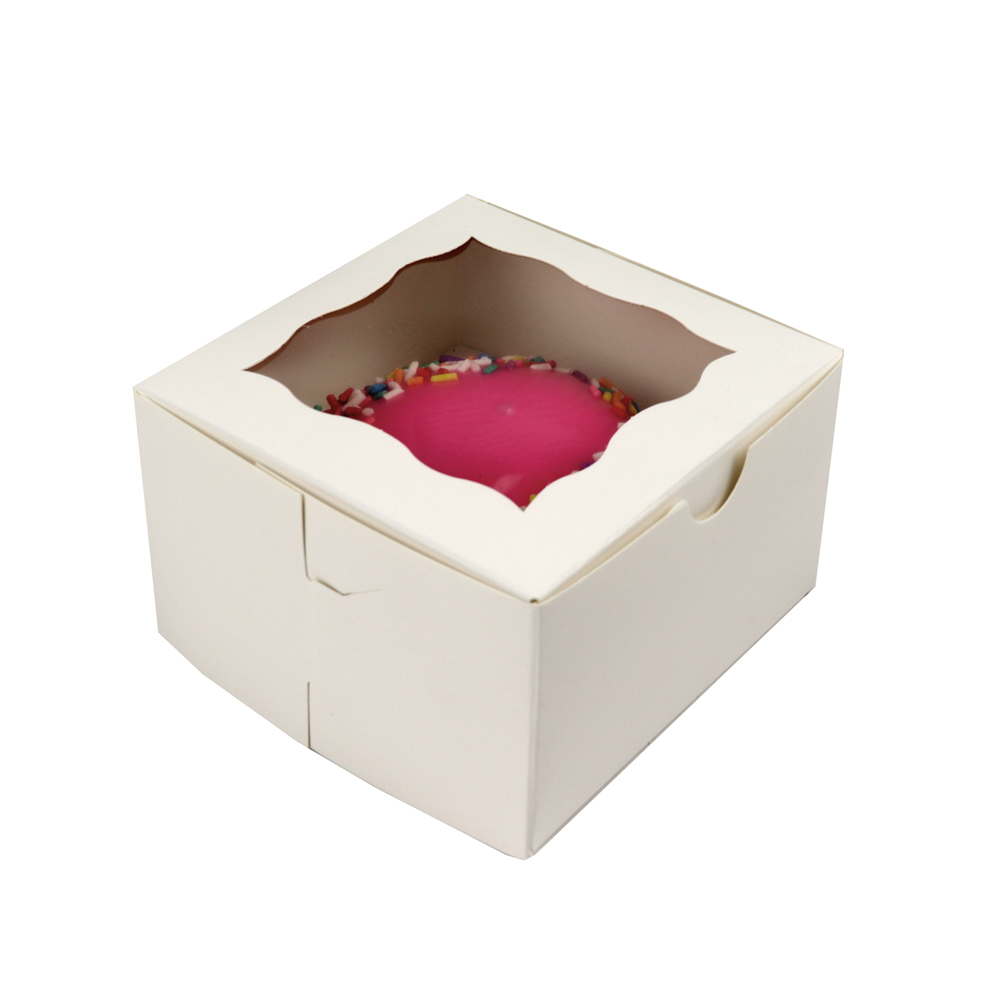 O'Creme One Compartment Cupcake Box with Window, 4" x 4" x 2.5" H, Pack of 50 image 4