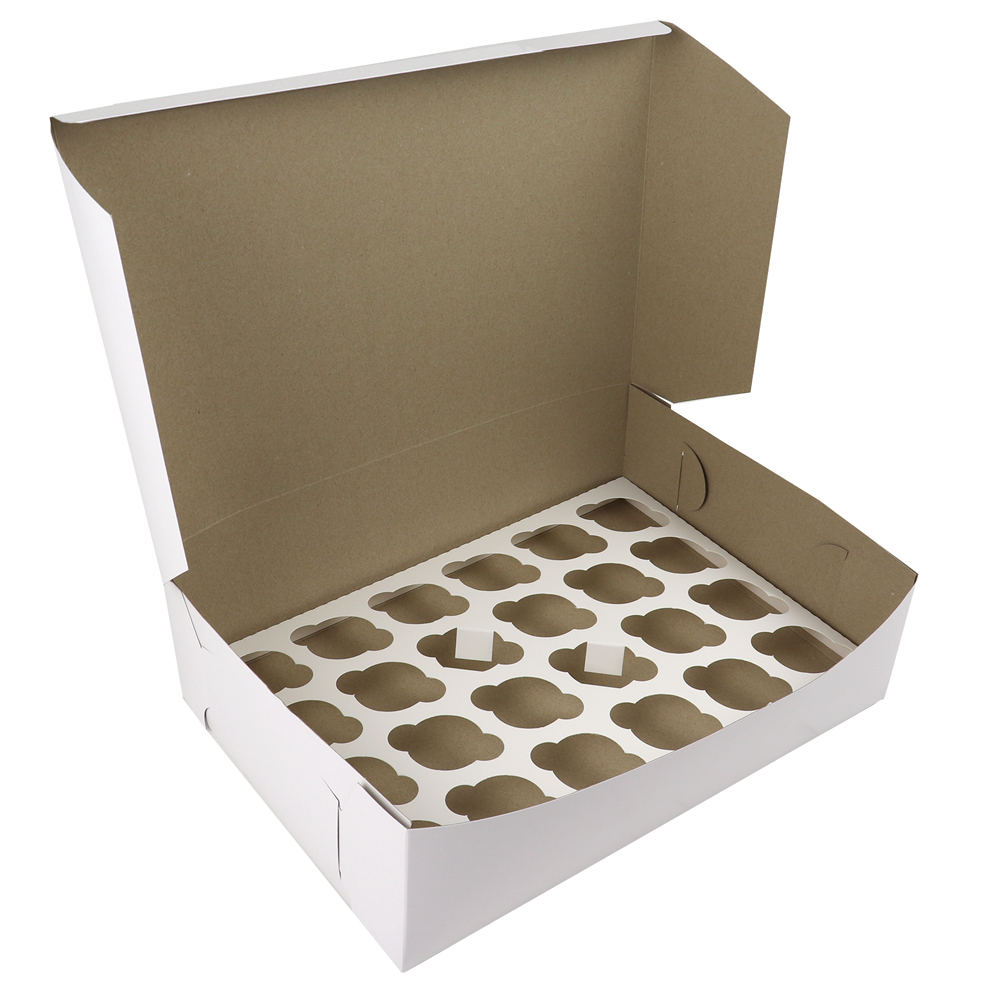 O'Creme White Cardboard Insert for Mini Cupcakes, 24 Cavities - Pack Of 100 image 2