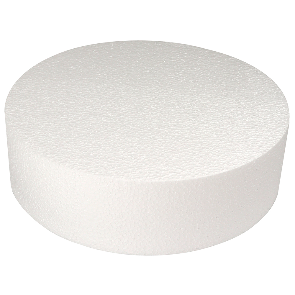 Round Polystyrene Cake Dummy, 3 Inch High image 1