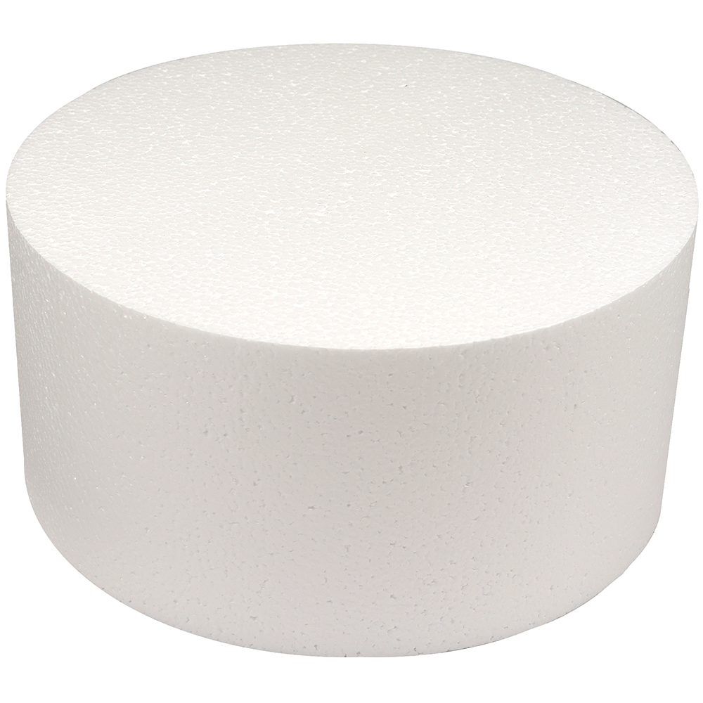 Round Polystyrene Cake Dummy, 5 Inch High image 1