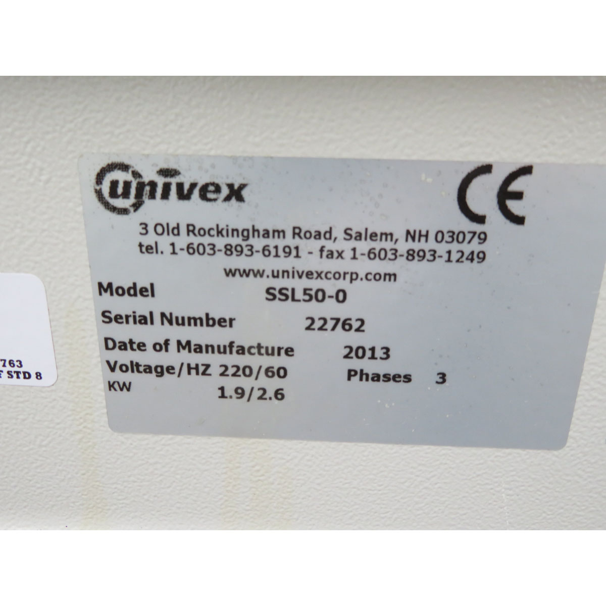 Univex SSL-50 Spiral Mixer 70 Quart, Used Excellent Condition image 4