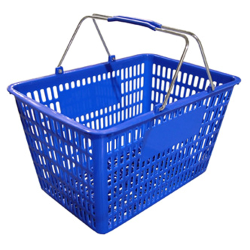 Plastic Shopping Basket - Blue