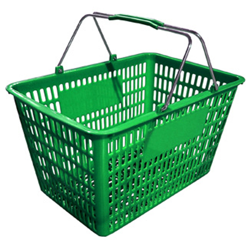 Plastic Shopping Basket - Green
