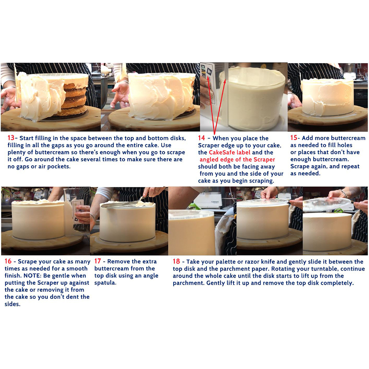 CakeSafe Round Acrylic Disc Basic Kit, .5" with Center Holes, 4.5", 6.5", 8.5"  image 4