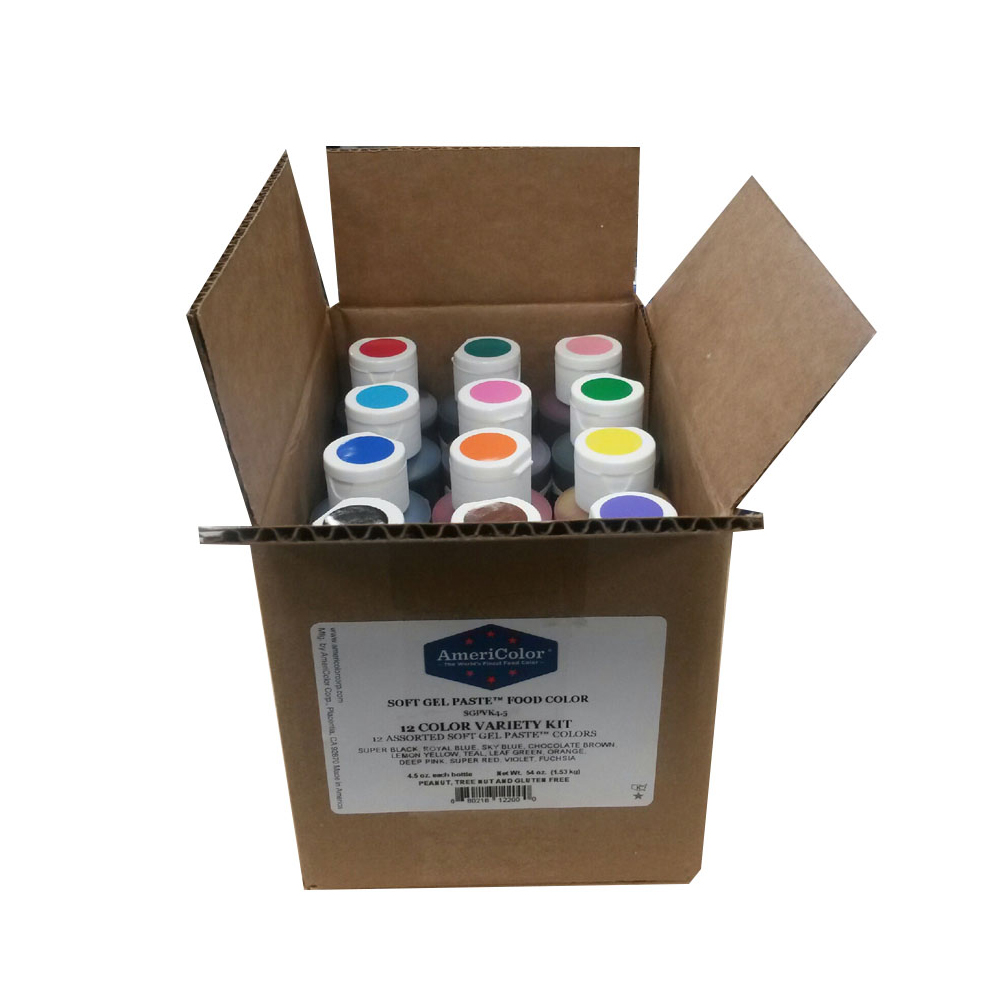 AmeriColor Soft Gel Paste Food Color, 12 Piece Set