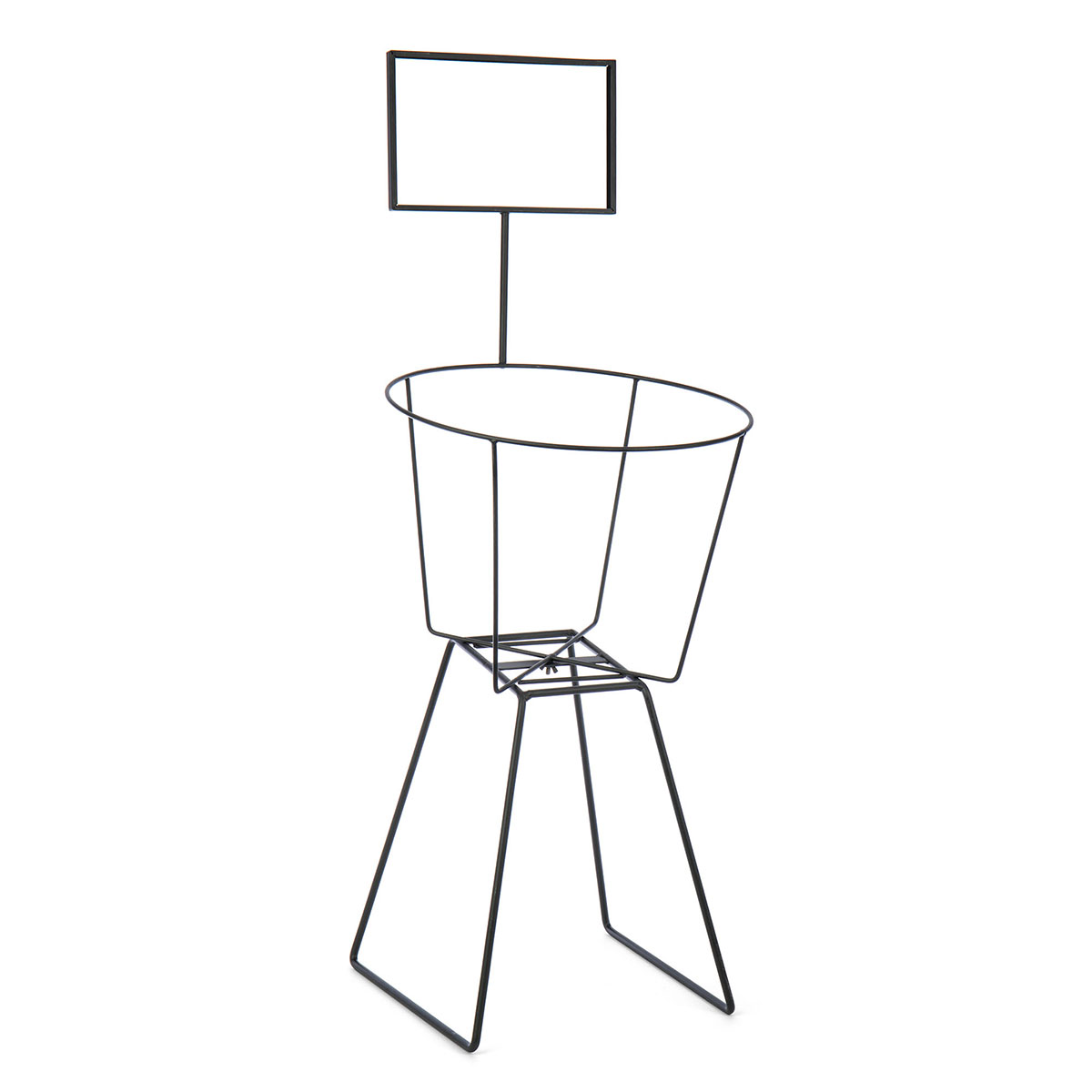 Iron Round Basket Display Rack image 1