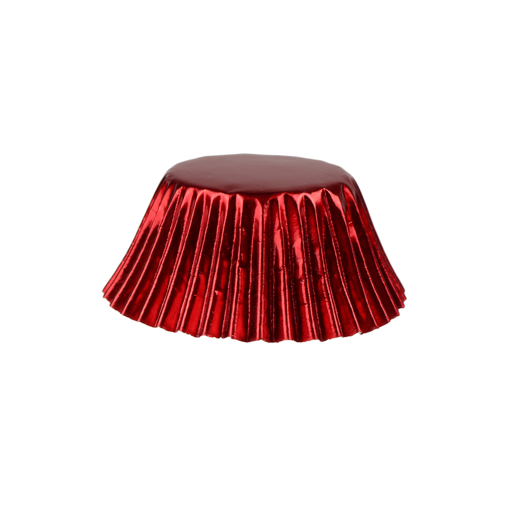 Mini Red Foil Cupcake Liners 1 1/4" Dia. x 7/8" High, Pack of 500  image 1