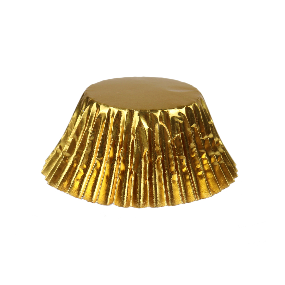 Mini Gold Foil Cupcake Liners 1 1/4" Dia. x 7/8" High, Pack of 500  image 1