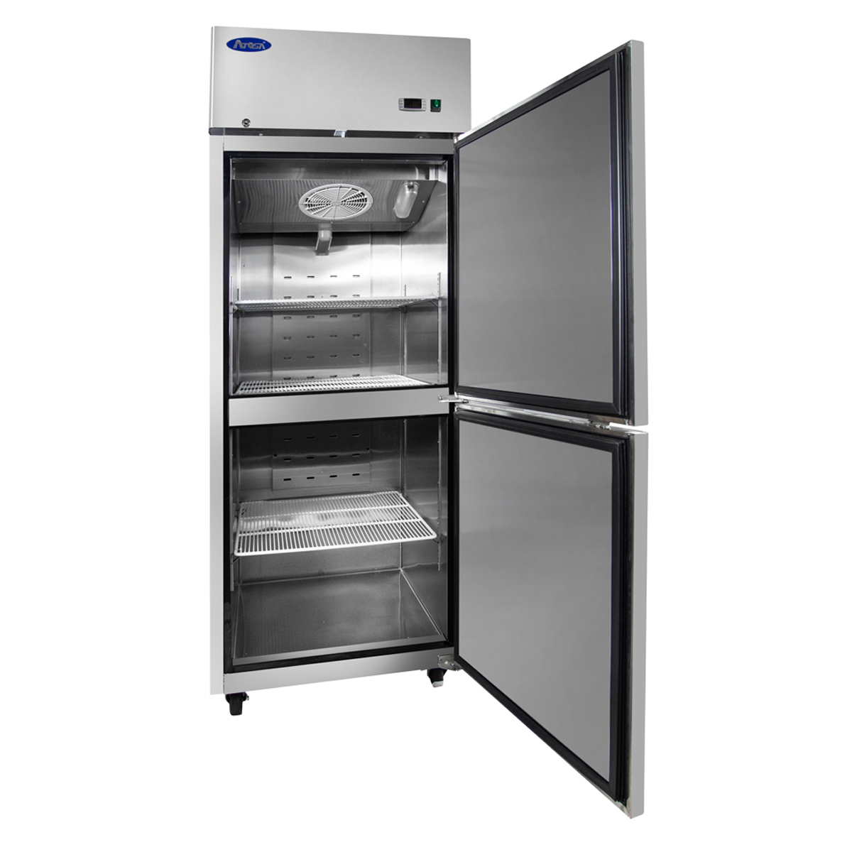 Atosa MBF8010GR Refrigerator 28-3/4"W, 21.4 Cu. Ft. w/2 Locking Half Doors - Right Hinged image 1