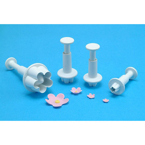 PME Plunger Cutters, Plastic, 4 Pc. Set: Flower Blossom