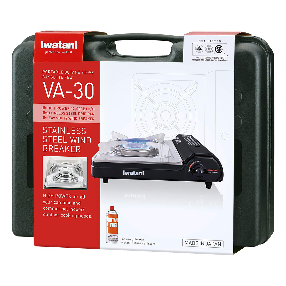 Iwatani VA-30 Portable Butane Gas Stove, 12,000 BTU image 2