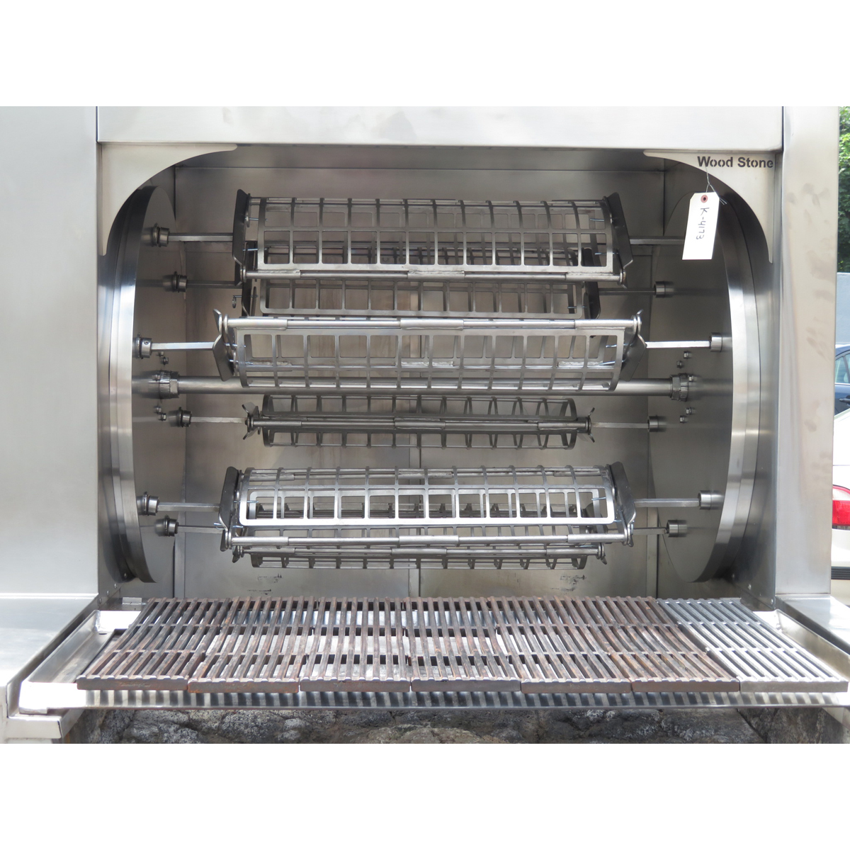 Woodstone MT. OLYMPUS WS-SFR-6-SB Stone Fired Rotisserie on Wheels with Cooking Grill, Used Excellent Condition image 1