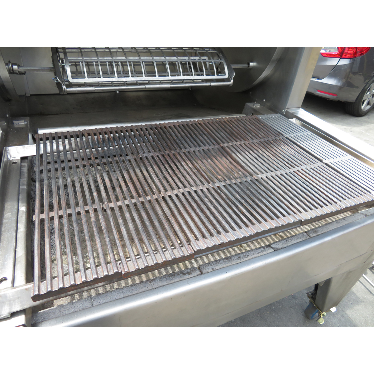 Woodstone MT. OLYMPUS WS-SFR-6-SB Stone Fired Rotisserie on Wheels with Cooking Grill, Used Excellent Condition image 3