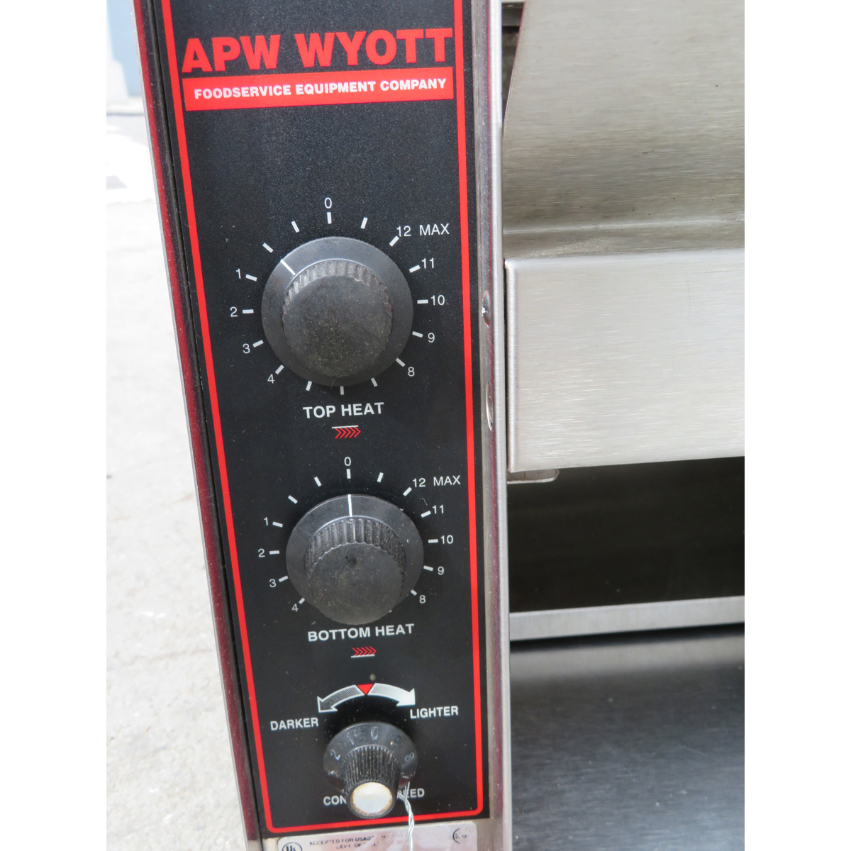 APW Wyott AT-10 Conveyor Toaster, Used Excellent Condition image 3
