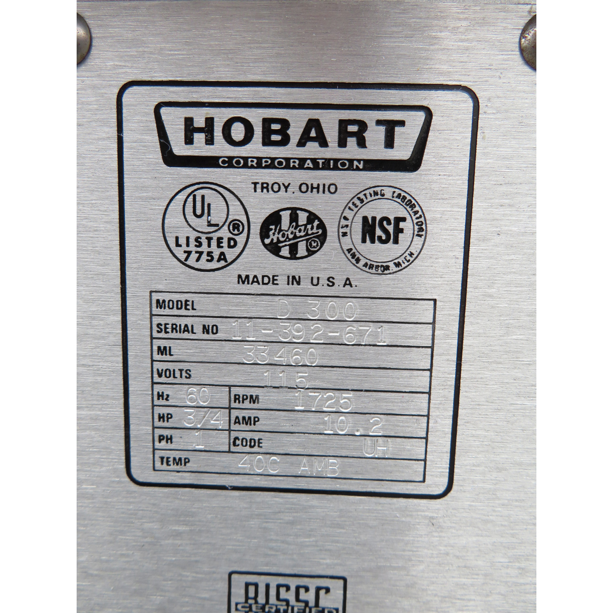 Hobart 30 Quart Mixer D300, Used Good Condition image 3