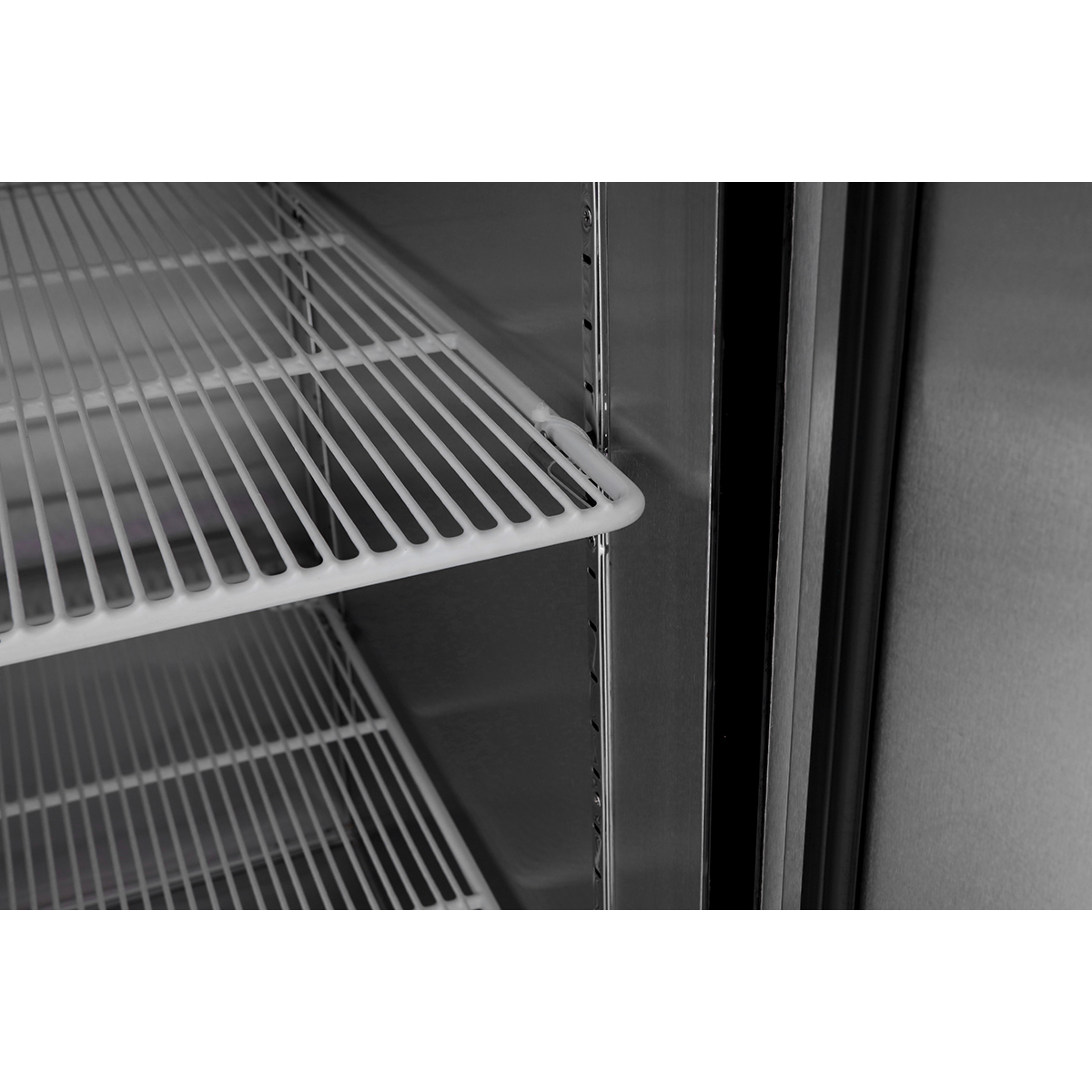 Atosa MBF8002GR Reach-In 2 Section Top Mount Freezer 51-3/4"W x 31-1/2"D x 82-7/8"H with 2 Locking Solid Doors image 6