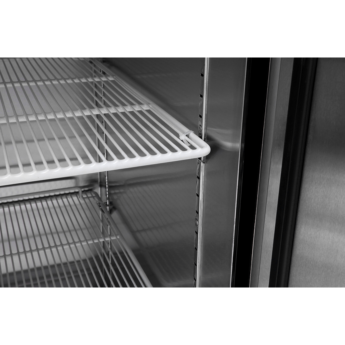 Atosa MBF8507GR 2 Section Reach-In Bottom Mount Refrigerator 54-3/8"W x 31-1/2"D x 83-1/8"H with 2 Locking Solid Doors image 5