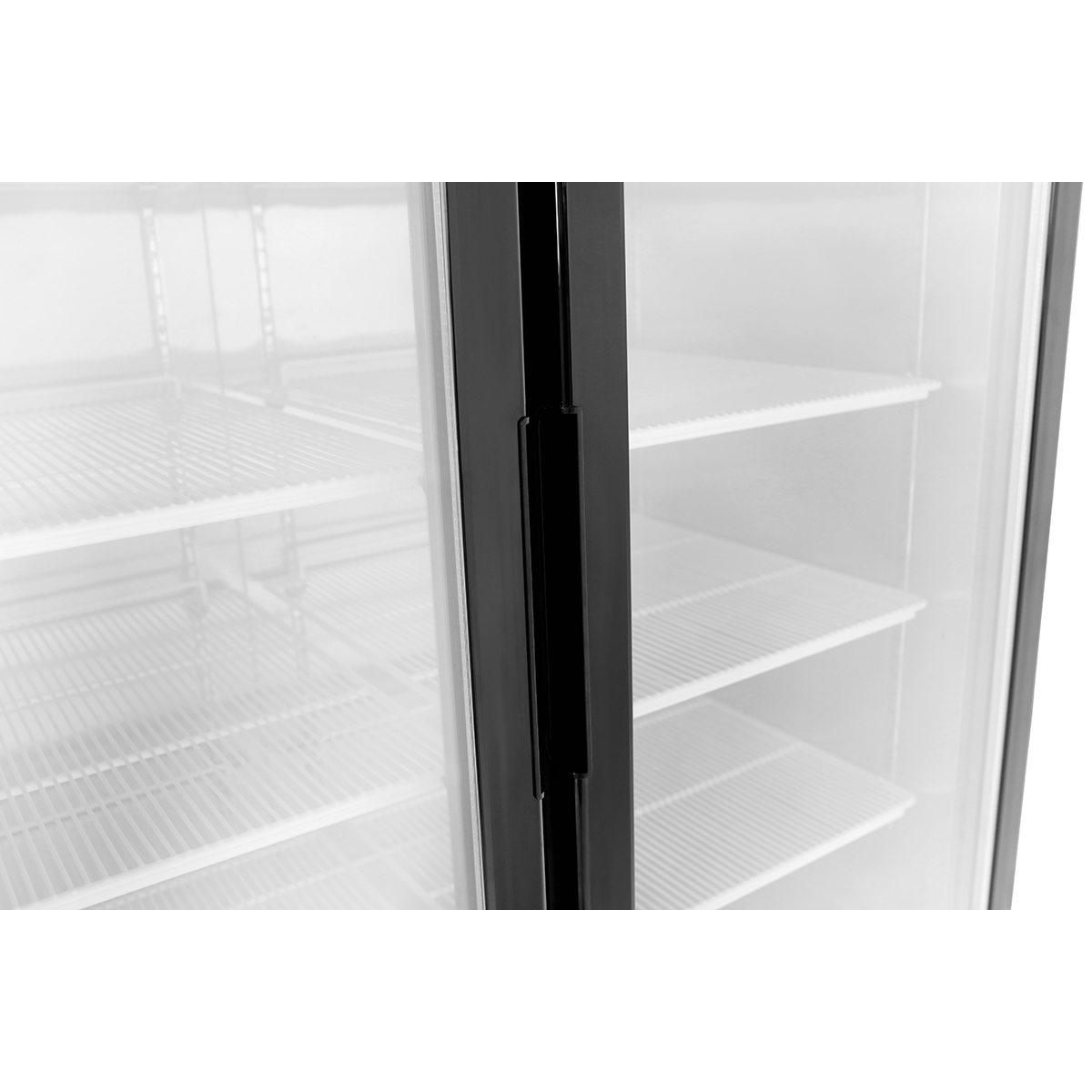 Atosa MCF8703GR 2-Section Bottom Mount Freezer Merchandiser 54.41"W x 31.5"D x 84.06"H w/2 Self-Closing Glass Doors w/Locks image 6