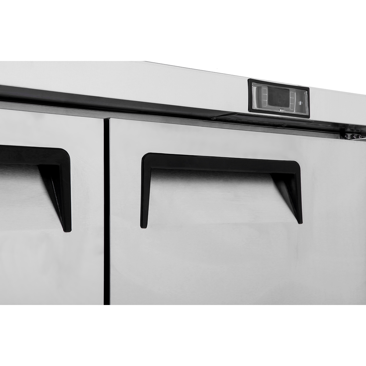 Atosa MGF8403GR Two Section Rear Mount Undercounter Refrigerator 60-1/4"W x 30"D x 34-1/8"H with 2 Solid Doors image 5