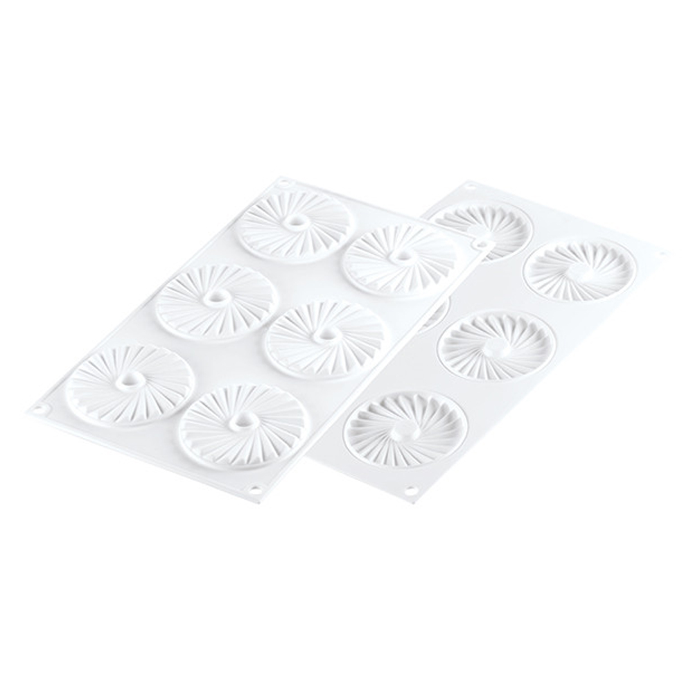Silikomart "PLISSE 23" Disc Silicone Mold, 0.77 oz, 6 cavities image 2
