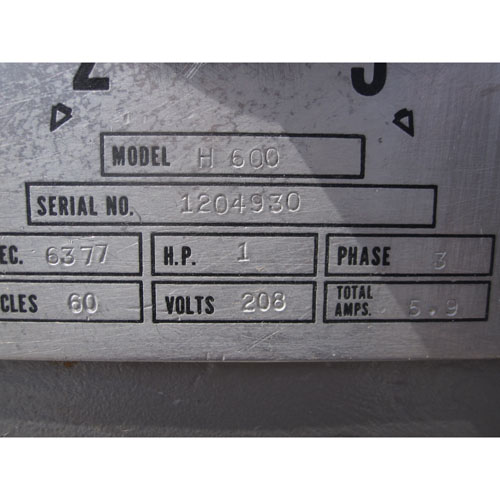 Hobart 60 Qt Mixer Model # H-600 Used Good Condition image 7