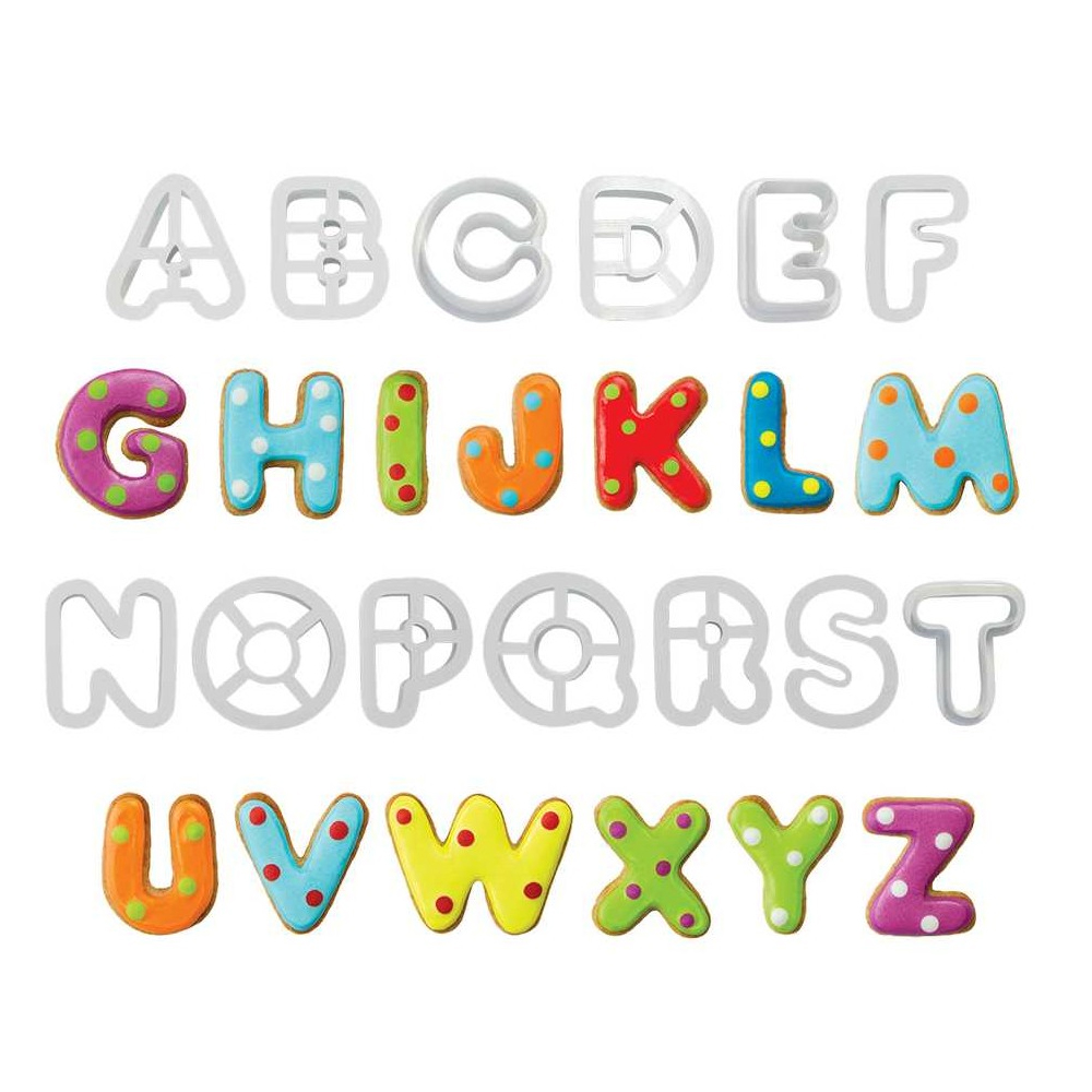 PME Sugarcraft Alphabet Gumpaste Cutter Set, 26 Pieces image 1