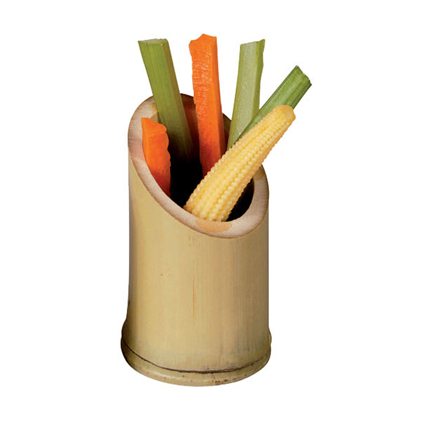 Packnwood Asahi Oblique Cut Bamboo Tube,  2.2" Dia. x 3.6"  - Case of 200 image 1