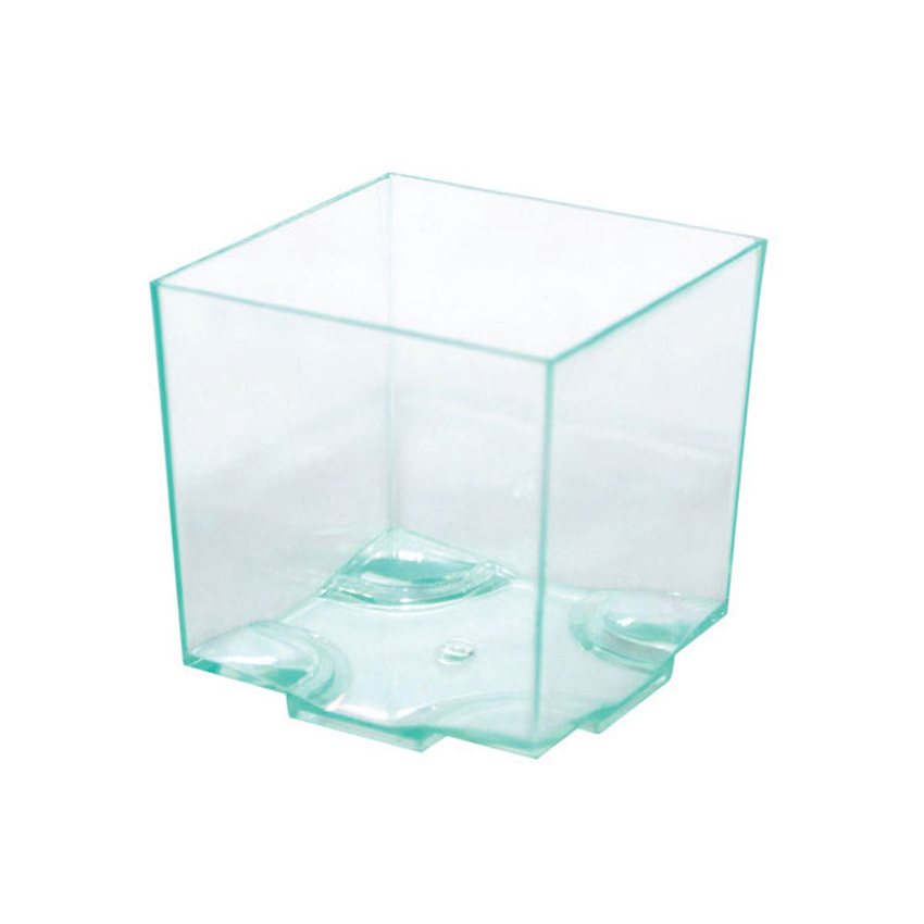 Packnwood Clear Cubic Mini Dish, 2.75 oz, 1.7" x 1.6", Case of 600 image 1