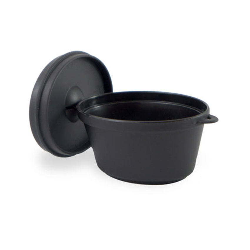 Packnwood Mini Black Casserole Dish with Lid, 2.5 oz, 2.75" x 2.1" x 1.5" H, Case of 200 image 1