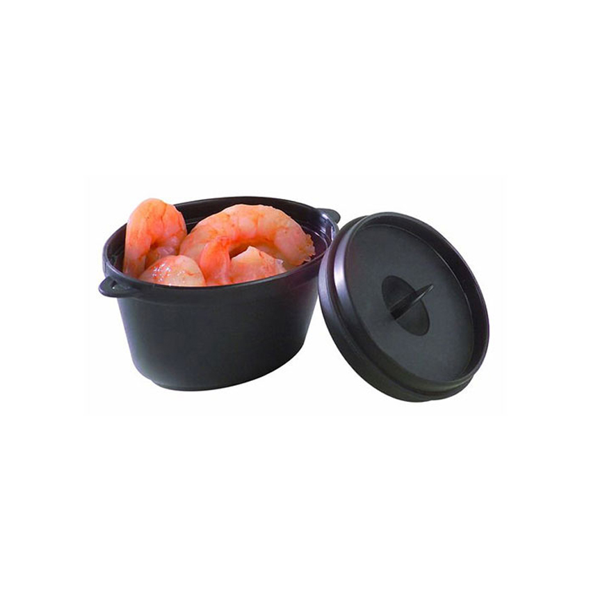 Packnwood Mini Black Casserole Dish with Lid, 2.5 oz, 2.75" x 2.1" x 1.5" H, Case of 200 image 3