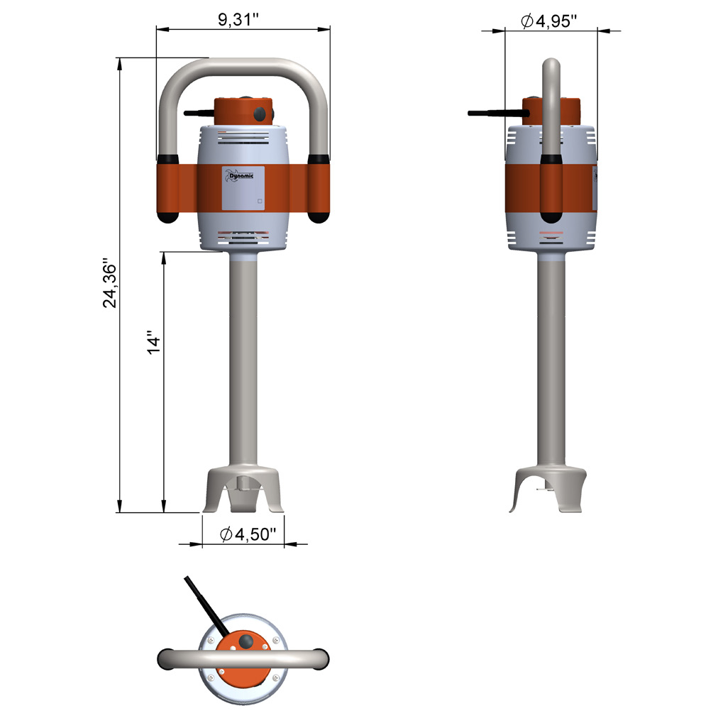 Dynamic MX042.1ES / SMX350ES Immersion Blender - 14" Tube image 1