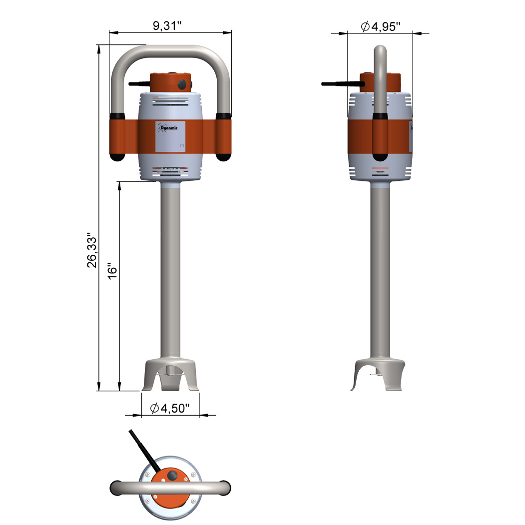 Dynamic MX043.1ES / SMX450ES Immersion Blender - 16" Tube image 1