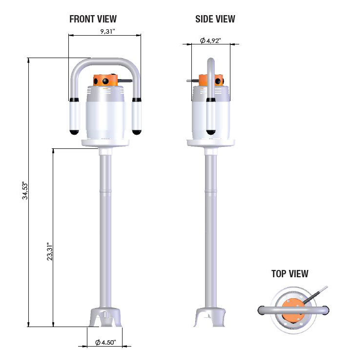 Dynamic MX040.1ES / SMX750ES Immersion Blender - 24" Tube image 1