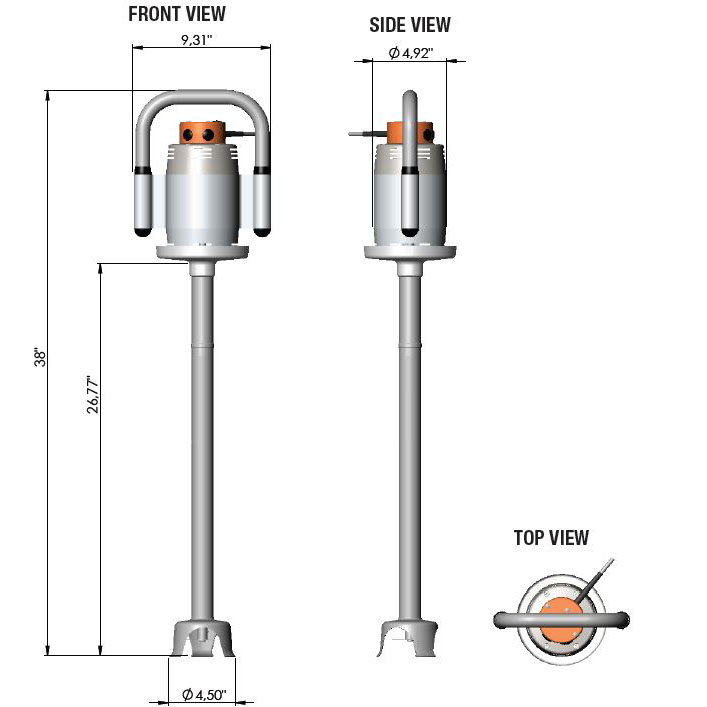 Dynamic MX001.1ES / SMX850ES Immersion Blender - 27" Tube image 1