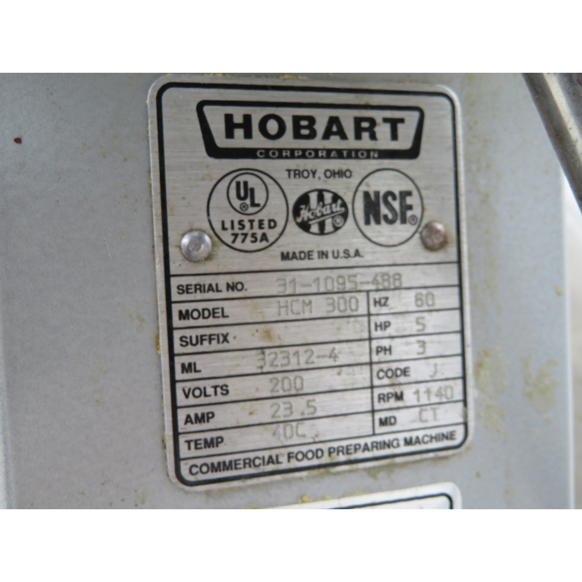 Hobart HCM300 Vertical Cutter Mixer, Used Excellent Condition image 3