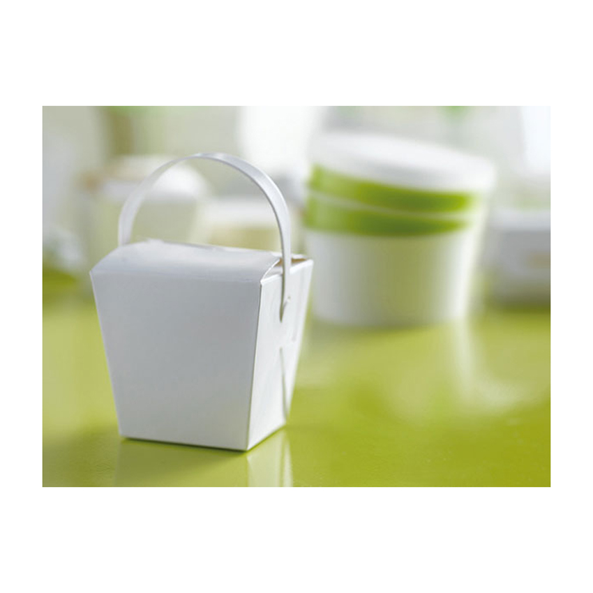 Packnwood Mini Noodle Box with Paper Handle, 8 oz, 2.6" x 2.8" x 2.8" H, Case of 500 image 4