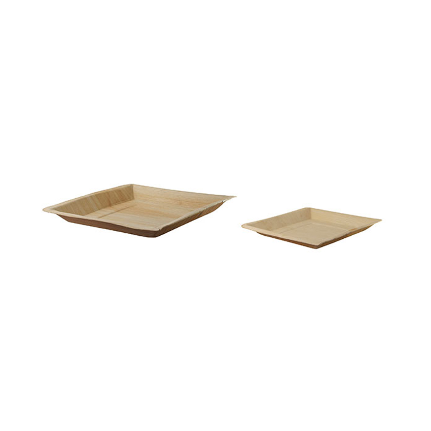Packnwood Square Palm Leaf Plate with Round Corners, 6.3" x 6.3", Case of 100 image 4