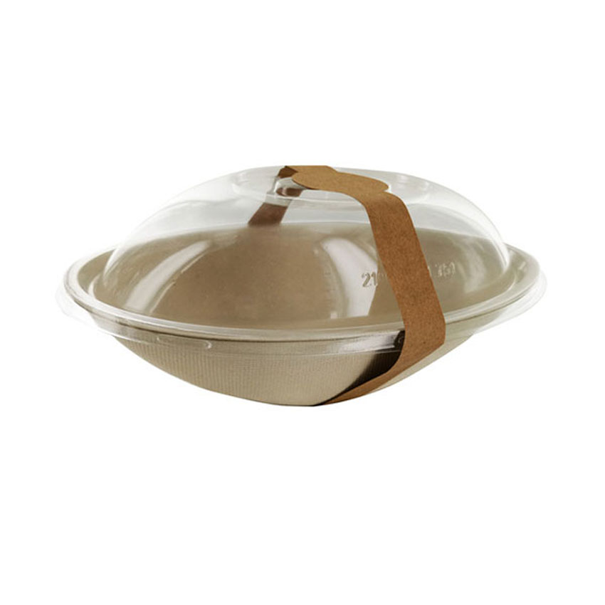 Packnwood Brown Bio 'n' Chic Oval Sugarcane Bowl, 24 oz, 8.6" x 5.5", Case of 250 image 2