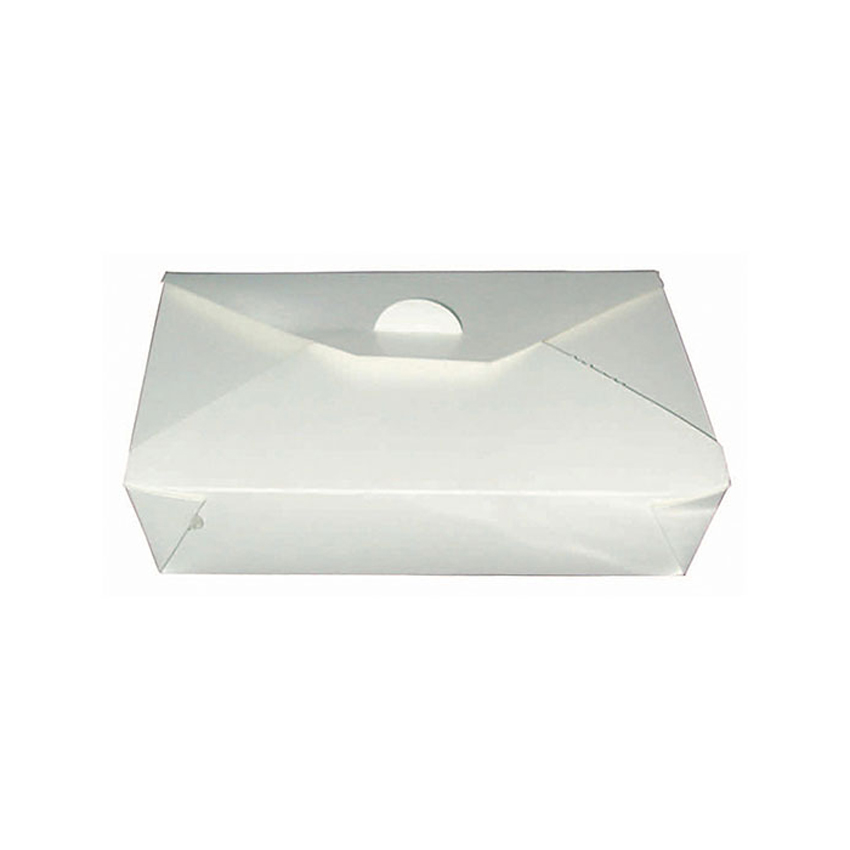 Packnwood White Meal Box, 8.66" x 6.3" x 1.96" H, Case of 200 image 1