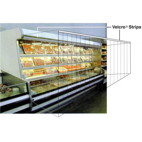 Strip Curtain for Upright Refrigerated Display Case