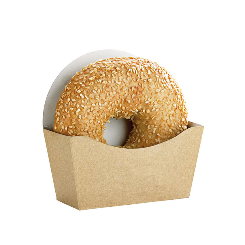 Packnwood Kraft Bagel Box, 4.7" x 1.7" x 4.7" H, Case of 1000 image 1