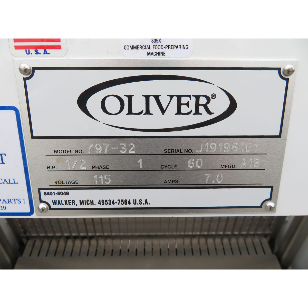 Oliver 797-32 1/2" Cut Bread Slicer 115V - New, Never Used image 4