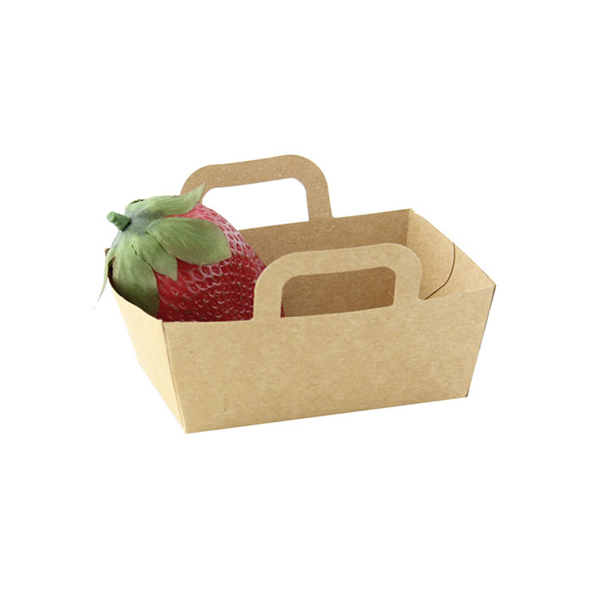 Packnwood Mini Kraft Basket, 9 oz, 3.75" x 2.75" x 1.4" H, Case of 500 image 1