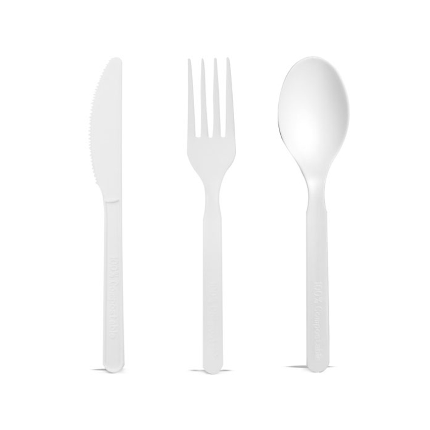 Packnwood Compostable & Heat Proof White Fork, 6", Case of 1000 image 2