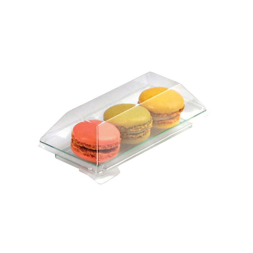 Packnwood Rectangular Transparent Green Klarity Dish, 5.3" x 2.5", Case of 200 image 2