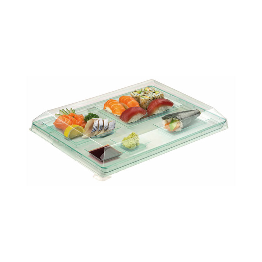 Packnwood Transparent Green Klarity Tray, 15" x 10.7", Case of 50 image 2