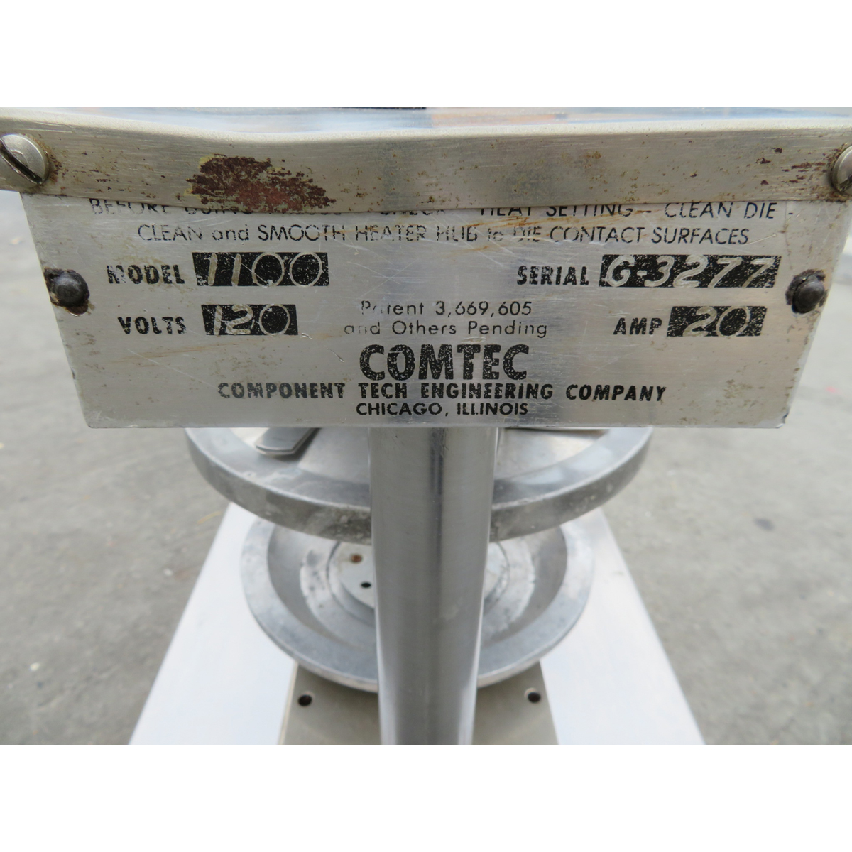 Comtec 1100 Pie Crust Forming Press, Used Great Condition image 2