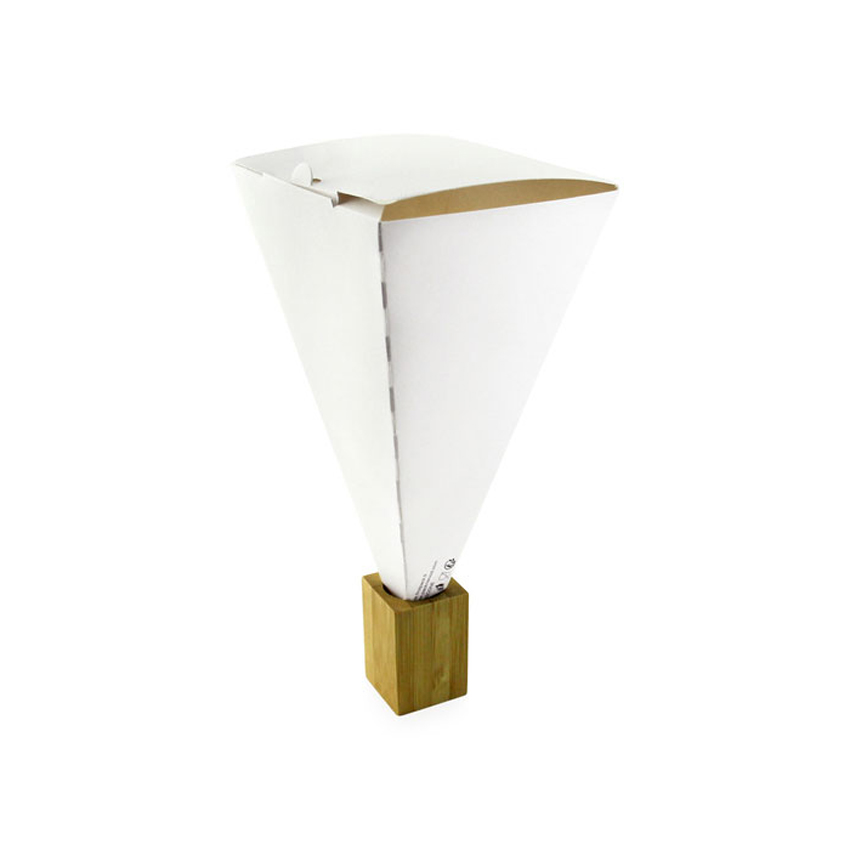Packnwood Closeable White Snack Cone, 3.5" x 3.5" x 7.5" H, Case of 400 image 1
