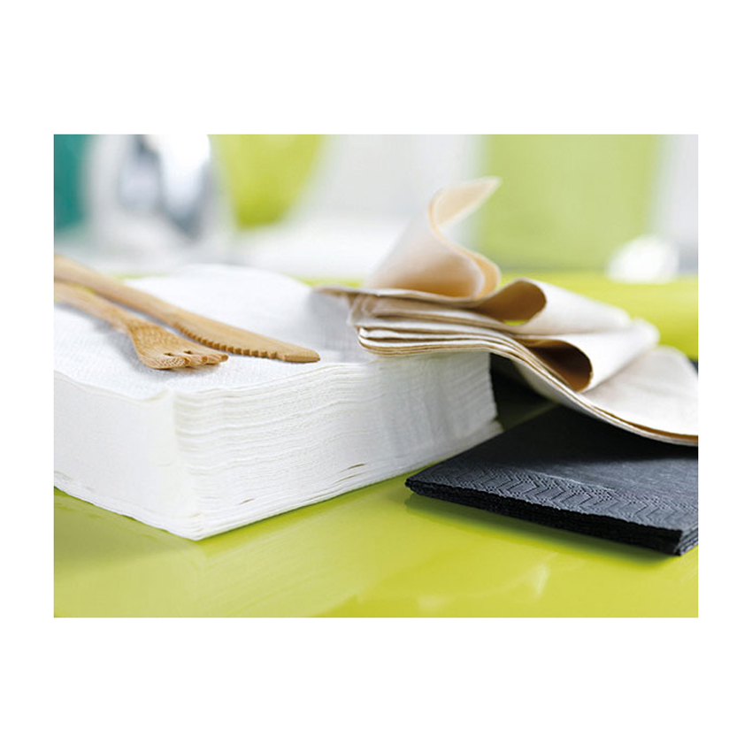 Packnwood Point To Point Black Napkin, 10" x 10" 2 Ply, Case of 900 image 1
