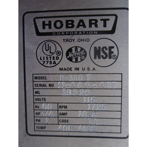 Hobart 30 Qt Mixer Single Phase Model # D-300-T - Used Good Condition image 4